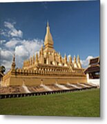 Pha That Luang Stupa In Vientiane, Laos Metal Print