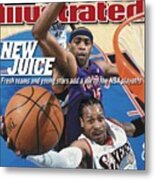 Philadelphia 76ers Allen Iverson, 2001 Nba Eastern Sports Illustrated Cover Metal Print