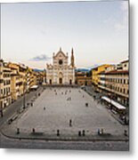 Piazza Square Santa Croce And Santa Metal Print