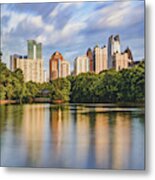 Piedmont Park Morning And Atlanta Skyline Metal Print