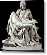 Pieta Marble Sculpture By Michelangelo Buonarroti Metal Print