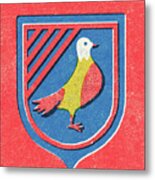 Pigeon Coat Of Arms Metal Poster