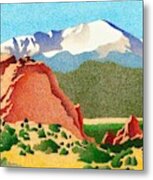 Pikes Peak Winter Metal Print