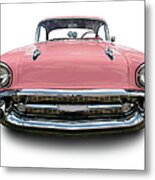 Pink Chevrolet Bel Air 1957 Metal Print