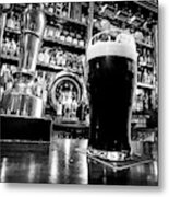 Pint Of Beamish Stout In The Long Hall Victorian Pub One Of The Oldest Pubs In Dublin Republic Of Ir Metal Print