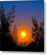 Pisces Full Moon Rise Metal Print