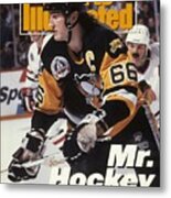 Pittsburgh Penguins Mario Lemieux, 1992 Nhl Stanley Cup Sports Illustrated Cover Metal Print