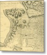 Plan Of The City Of Philadelphia And Its Environs Shewing The Improved Parts, 1796 Metal Print