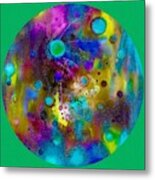 Planet Blue  Green Metal Print