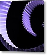 Pleated Purple Paper Curves Metal Print