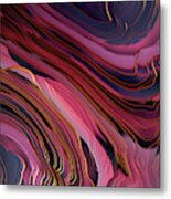 Plum Abstract Metal Print