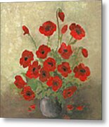 Poppy Arrangement Metal Print