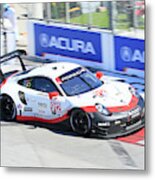 Porsche Speeding In Long Beach Metal Print