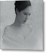 Portrait Of A Woman To Drop The Line Of Sight Metal Print