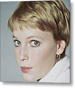 Portrait Of Mia Farrow Metal Print