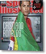 Portugal Cristiano Ronaldo, 2014 Fifa World Cup Preview Sports Illustrated Cover Metal Print