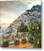 Positano, Amalfi Coast, Italy Metal Print