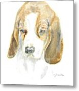 Pound Puppy - Watercolor Metal Print
