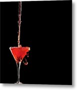 Poured And Splashed Cocktail Metal Print