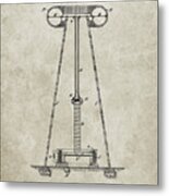 Pp241-sandstone Tesla Energy Transmitter Patent Poster Metal Print