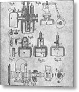 Pp257-slate Diesel Engine 1898 Patent Poster Metal Print
