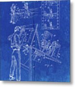 Pp293-faded Blueprint Cartoon Method Patent Poster Metal Print