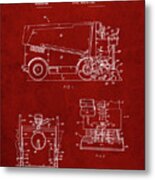 Pp313-burgundy Ice Resurfacing Patent Poster Metal Print