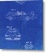 Pp316-faded Blueprint Batman Tv Batmobile Patent Poster Metal Print