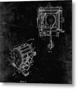 Pp387-black Grunge Movie Set Lighting Patent Poster Metal Print