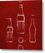 Pp626-burgundy D-patent Coke Bottle Patent Poster Metal Print