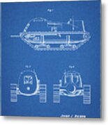 Pp705-blueprint Armored Tank Patent Poster Metal Print