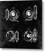 Pp707-black Grunge Asbury Frictionless Camera Shutter Patent Poster Metal Print