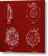 Pp720-burgundy Bausch And Lomb Camera Shutter Patent Poster Metal Print