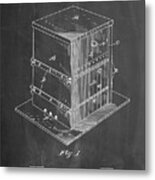 Pp724-chalkboard Bee Hive Exterior Patent Poster Metal Print