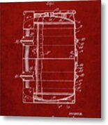 Pp727-burgundy Beer Barrel Patent Poster Metal Print