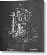 Pp757-chalkboard Bullet Machine Patent Poster Metal Print