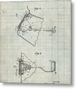 Pp845-antique Grid Parchment Ford Liquid Gauge Patent Poster Metal Print