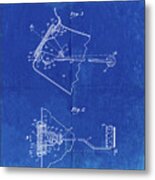 Pp845-faded Blueprint Ford Liquid Gauge Patent Poster Metal Print