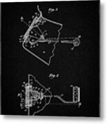 Pp845-vintage Black Ford Liquid Gauge Patent Poster Metal Print