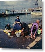 Preparing Fish In Lisbon In 1967 Metal Print