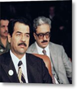 President Of Iraq Saddam Hussein Metal Print