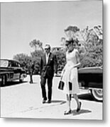 Prince Rainier Of Monaco And Princess Metal Print