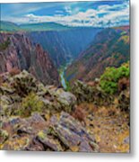 Pulpit Rock Overlook At Black Canyon Of The Gunnison National Park Metal Print