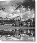 Pyramid Mountain Reflection Metal Print