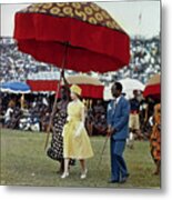 Queen Elizabeth Ii Visiting Ghana Metal Print