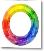 Rainbow Color Wheel Metal Print