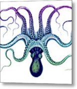 Rainbow Octopus Metal Print