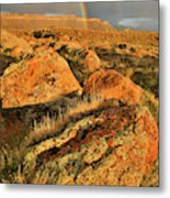 Rainbow Over The Book Cliffs Metal Print