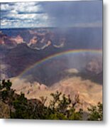 Rainbow Over The Grand Canyon Metal Print