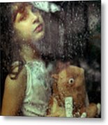 Rainy Day (the Girl & The Mammouth) Metal Print